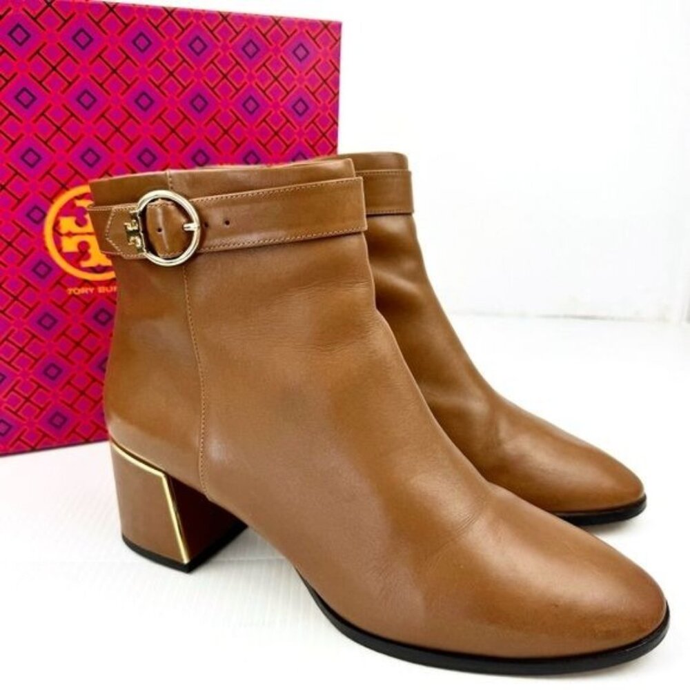 Tory Burch Sofia 60mm Dress Booties Festival brownSize 11